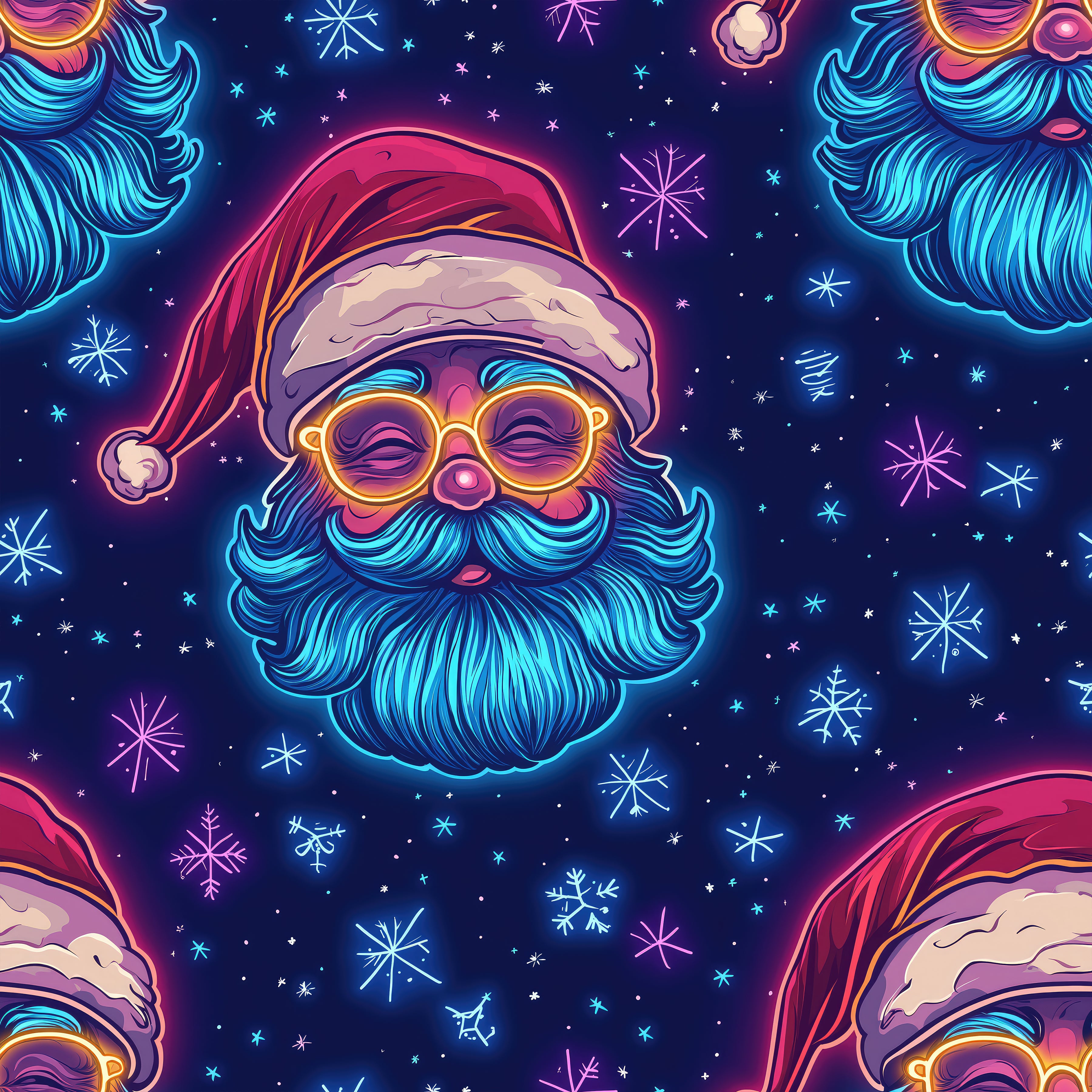 Neon Weihnachtsmann Neue Vorbestellung strengen limitiert